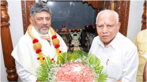 BSY ಮನೆಗೆ ತೆರಳಿ ಪ್ರಮಾಣ ವಚನ ಕಾರ್ಯಕ್ರಮಕ್ಕೆ ಬರುವಂತೆ ಡಿಕೆಶಿ ಆಹ್ವಾನ..!
